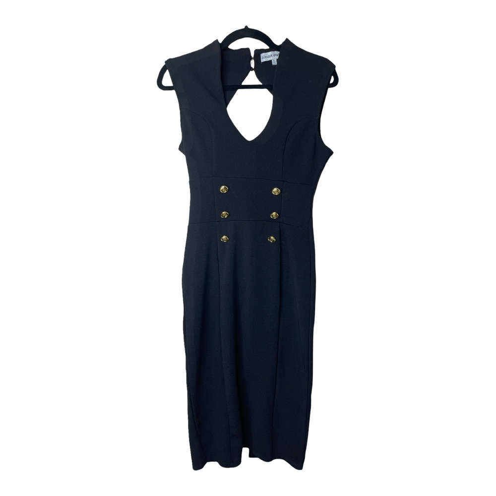 Almost Famous Woman's Dress Black Size M, 95% Poly 5% Spandex Slip-on